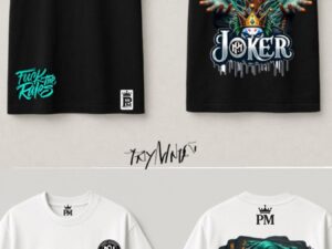 Maypra Joker Graphic Print T-Shirt – Premium Streetwear Tee (Black & White)